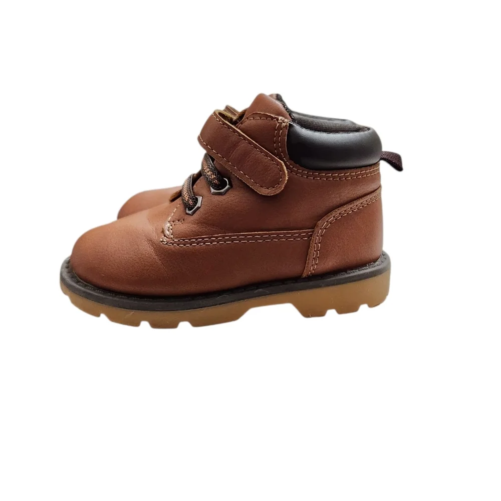 Garanimals Brown‎ Leather Kids Hiking Toddler High Top Boots